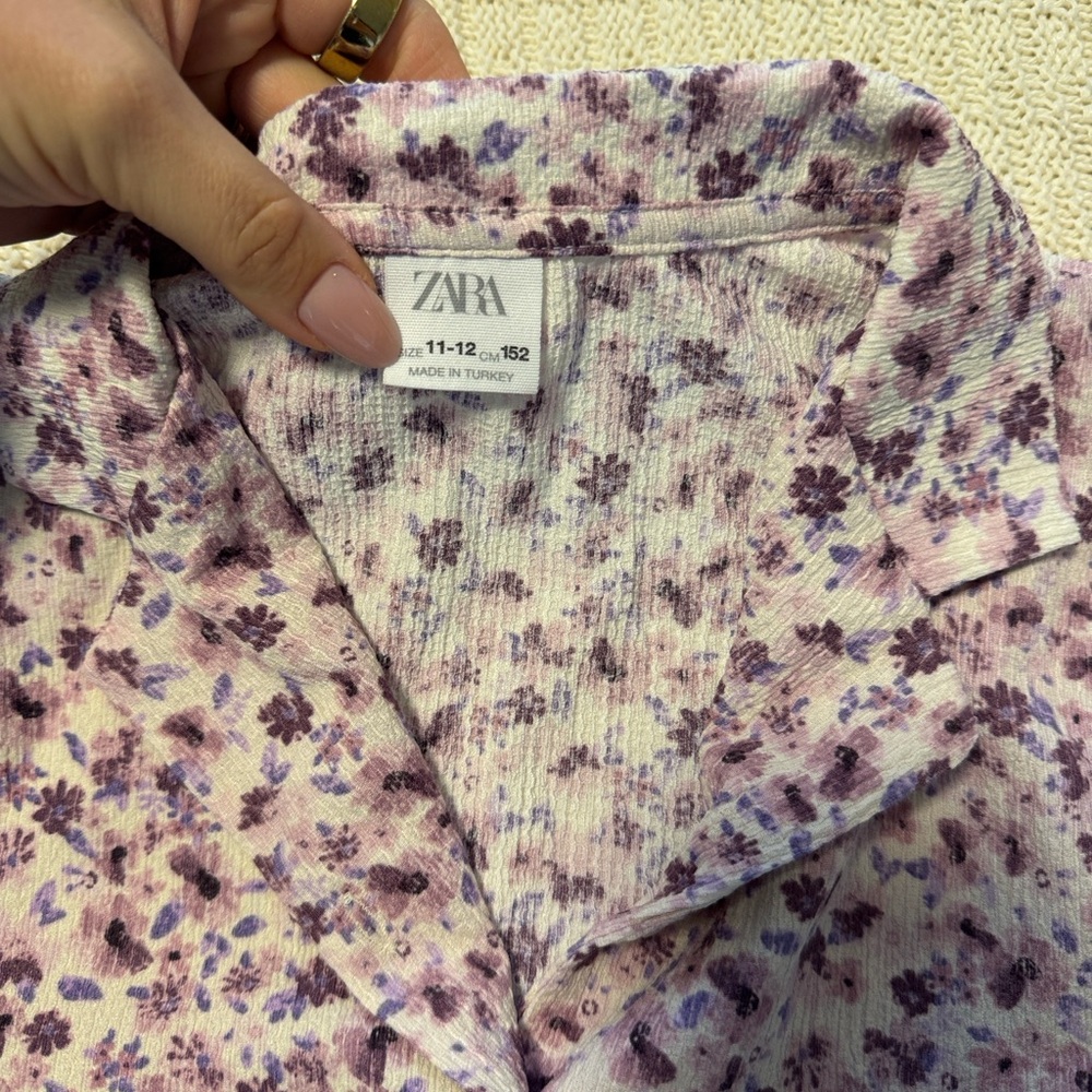 Zara Pink Floral Kids Dress